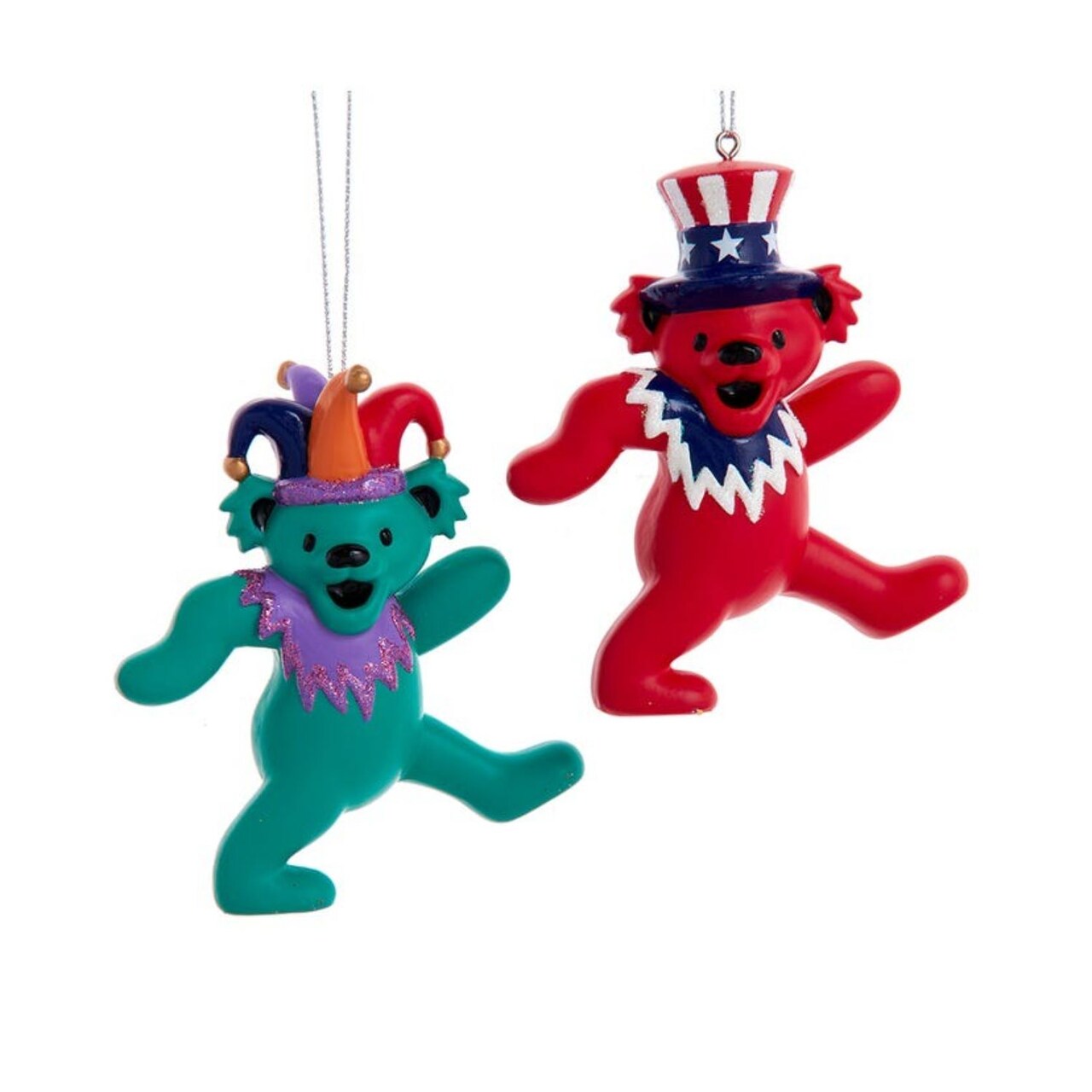 KSA Club Pack of 24 Grateful Dead Dancing Bear Christmas Ornaments